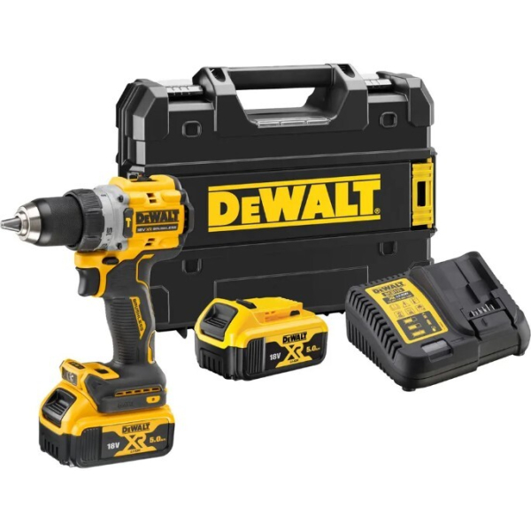 Аккумуляторный ударный шуруповерт DeWALT DCD805P2T, 2x5.0 Ah, з/у, кейс TSTAK