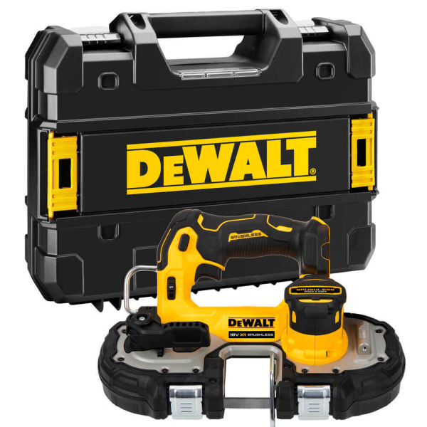 Акумуляторна стрічкова пила DeWALT DCS377NT, каркас, в кейсі