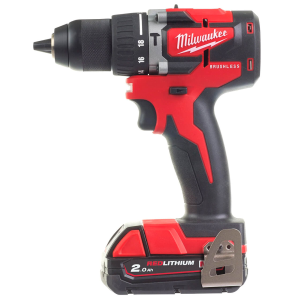 Аккумуляторная ударная шуруповерт Milwaukee M18 CBLPD-202C, 2x2.0 Ah, з/у M12-18 C, в кейсе
