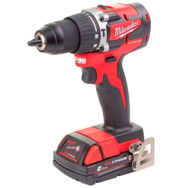 Акумуляторний ударний шуруповерт Milwaukee M18 CBLPD-202C, 2x2.0 Ah, з/п M12-18 C, в кейсі