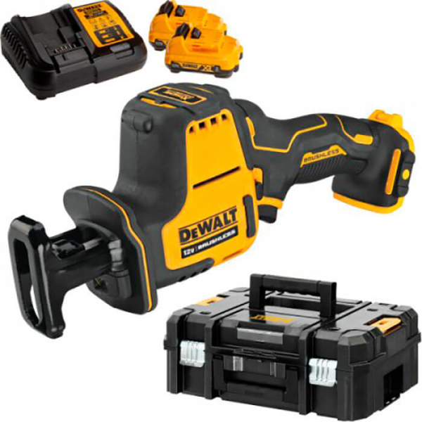 Акумуляторна шабельна пила Dewalt DCS312D2, 2x2.0 Ah, з/п, кейс