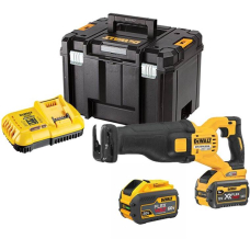 Аккумуляторная сабельная пила DeWALT DCS389X2, 2x3.0Ah, з/у, в кейсі