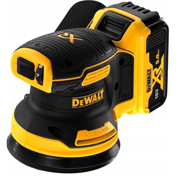 Акумуляторна ексцентрикова шліфмашина DeWalt DCW210P2, 2x5.0Ah, з/п, в кейсі