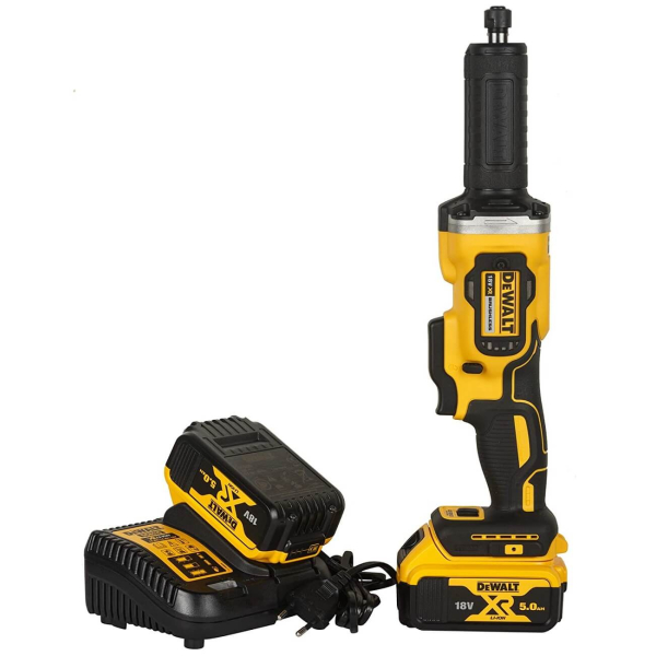 Акумуляторна прямошліфувальна машина DeWalt DCG426P2, 2x5.0Ah, з/п, в кейсі