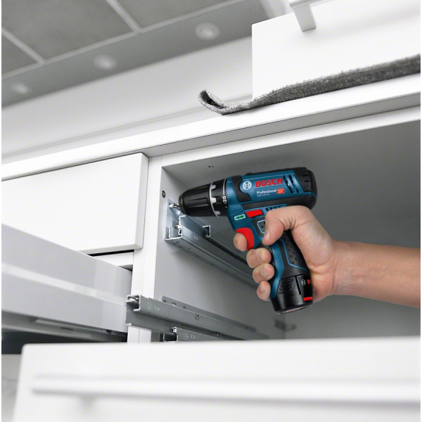 Акумуляторний шуруповерт Bosch GSR 12V-35 FC, 2x3.0Ah, GAL 12V-40, 1 патрон, L-Boxx