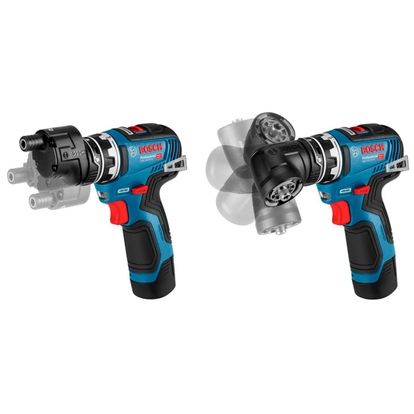 Акумуляторний шуруповерт Bosch Professional GSR 12V-35 FC, каркас, в L-Boxx 102, з 4 адаптерами