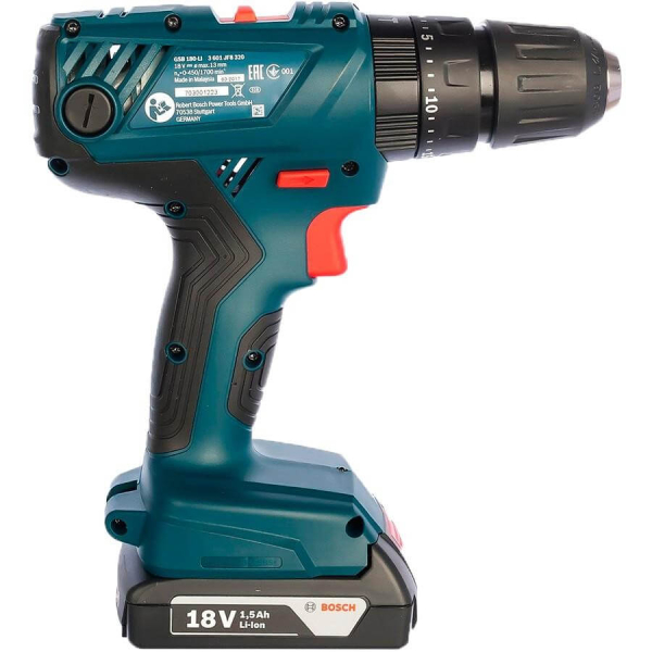 Аккумуляторный ударный шуруповерт Bosch GSB 180-LI, 1x2.0 Ah, з/у GAL 18V-20, у кейсе