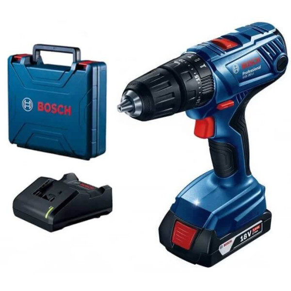 Аккумуляторный ударный шуруповерт Bosch GSB 180-LI, 1x2.0 Ah, з/у GAL 18V-20, у кейсе