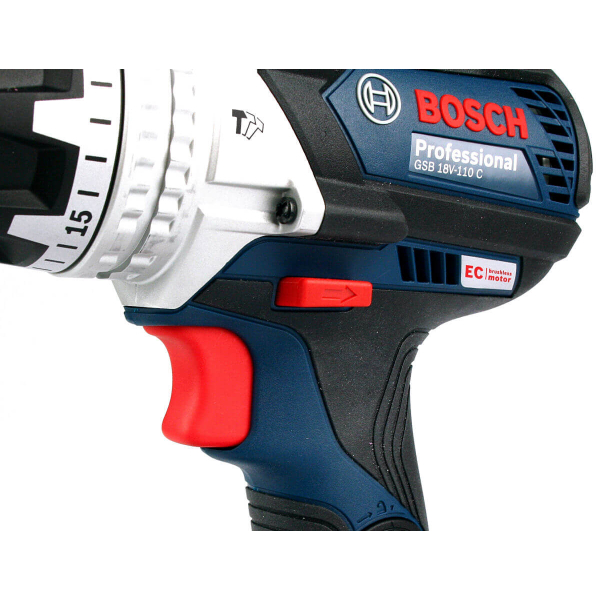 Акумуляторний ударний дриль-шуруповерт Bosch Professional GSB 18V-110 C, каркас, в L-Boxx 136