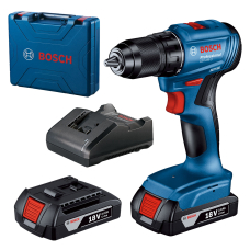 Аккумуляторный шуруповерт Bosch Professional GSR 185-LI, 2x18 V 2.0 Ah, з/у, кейс