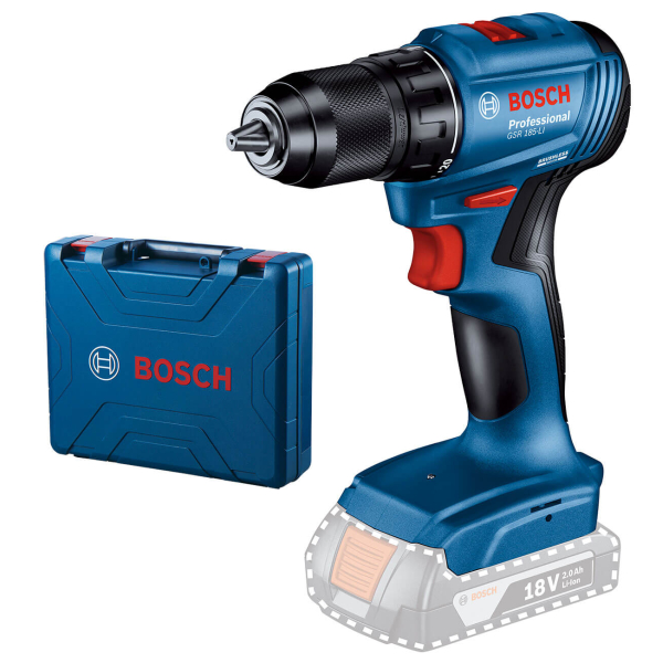 Акумуляторний дриль-шуруповерт Bosch Professional GSR 185-LI, без акб в кейсі