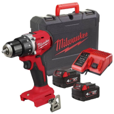 Акумуляторний шуруповерт Milwaukee M18 BLDDRC-402C, 2xM18 B4 4.0 Ah, з/п M12-18С, в кейсі
