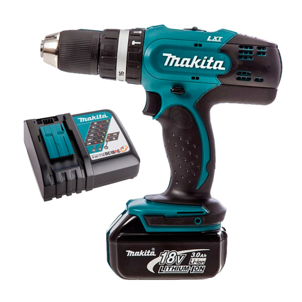 Акумуляторний ударний шуруповерт Makita DHP453RFX8, 1x3.0Ah, з/п