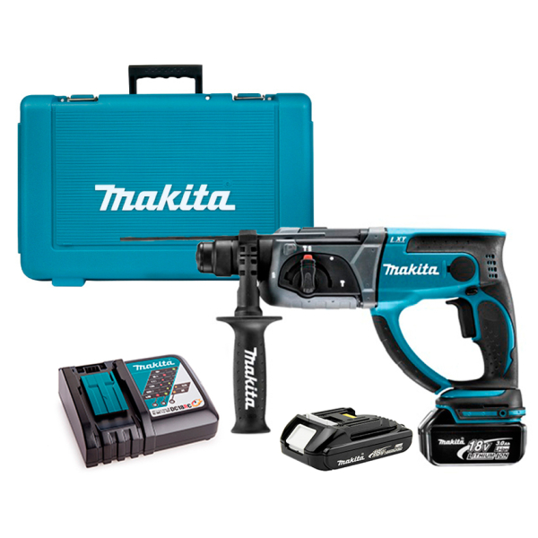 Акумуляторний перфоратор Makita DHR202RX4, 1x1.5Ah, 1x3.0Ah, з/п, кейс
