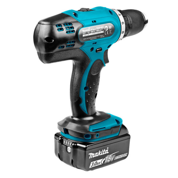 Аккумуляторный шуруповерт Makita DDF453RFE, 2x18 V 3.0Ah, з/у, в кейсе