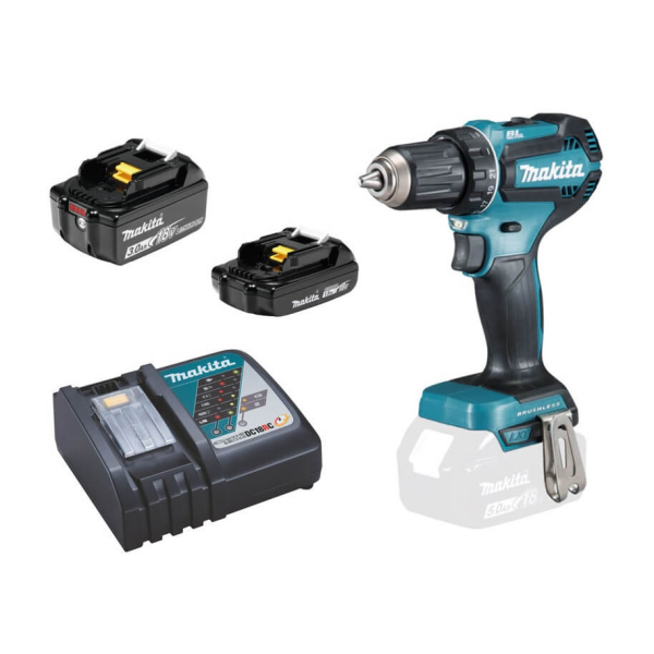 Акумуляторний шуруповерт Makita DDF485FYX3, 1x3.0 Ah, 1x1.5Ah, DC18RC