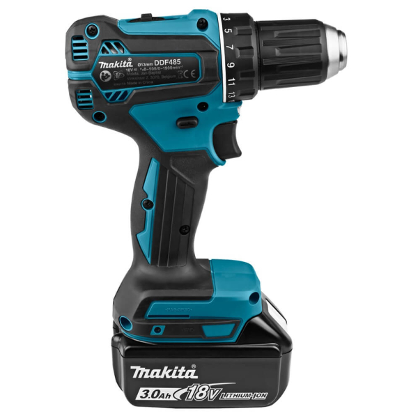Акумуляторний шуруповерт Makita DDF485FYX3, 1x3.0 Ah, 1x1.5Ah, DC18RC