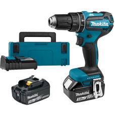 Акумуляторний ударний шуруповерт Makita DHP485RFJ, 2x3.0 Ah, з/п DC18RC, кейс Makpac