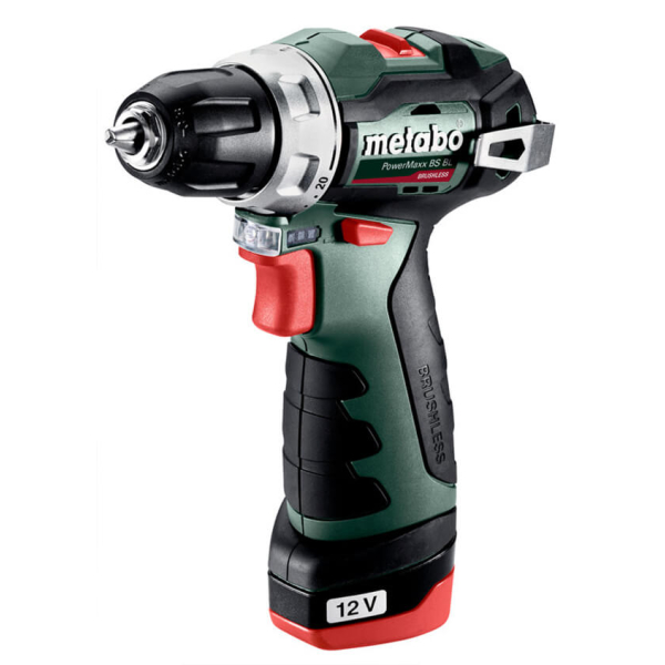 Аккумуляторный шуруповерт Metabo PowerMaxx BS BL, 12V 2x2.0 Ah, LC 24, кейс
