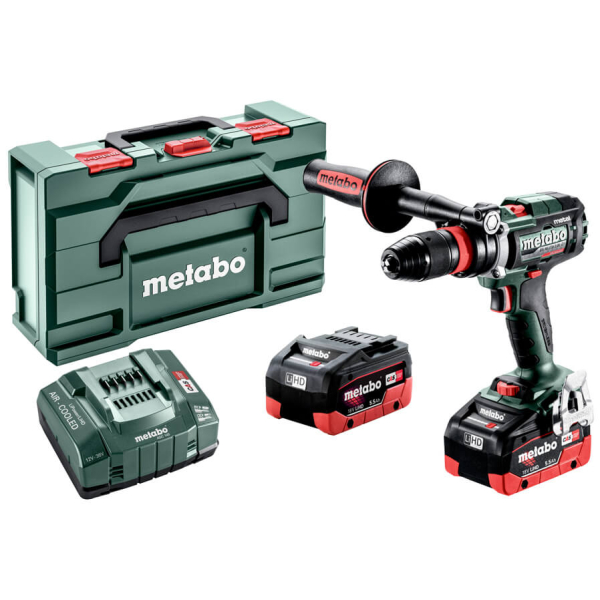 Акумуляторний дриль-шуруповерт Metabo BS 18 LTX-3 BL Q I Metal, 2xLiHD 18V 5.5 Ah, з/п ASC 145, в MetaBox