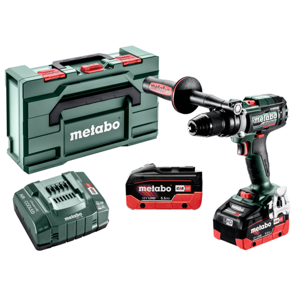 Аккумуляторная дрель-шуруповерт Metabo BS 18 LTX-3 BL I Metal, 2xLiHD 18V 5.5 Ah, з/у ASC 145, в MetaBox 145 L