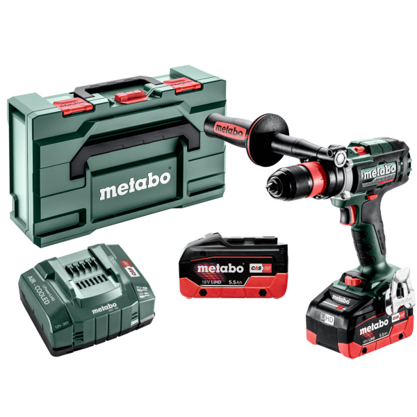 Аккумуляторная дрель-шуруповерт Metabo BS 18 LTX-3 BL Q I,  2xLiHD 18V 5.5 Ah, з/у ASC 145, в MetaBox