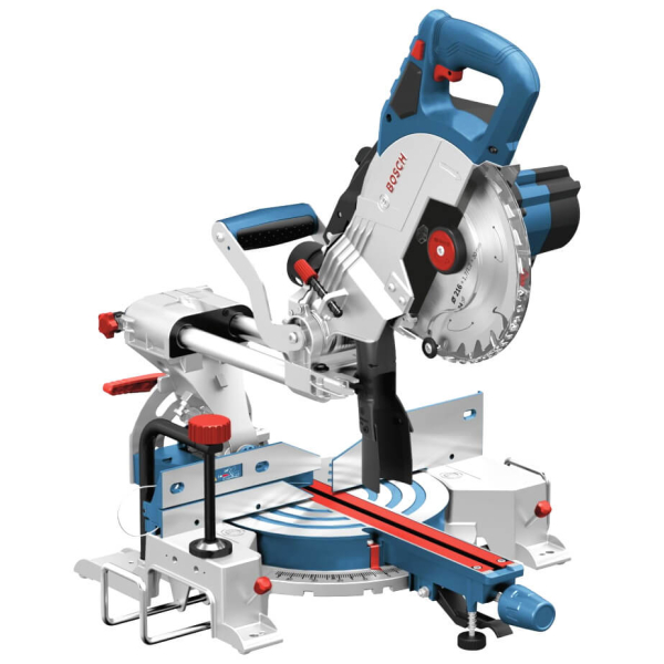 Аккумуляторная торцовочная пила Bosch Professional GCM 18V-216, 1xProCore18V 8.0Ah, пильным диском по дереву, пылесборником