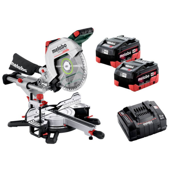 Аккумуляторная торцовочная пила Metabo KGS 18 LTX BL 305, 2x8.0Ah, з/у