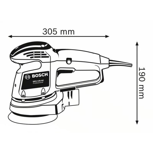 Эксцентриковая шлифмашина Bosch Professional GEX 34-125 с адаптером для пылесоса шлифлистом по дереву С470