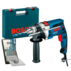 Дрель ударная Bosch Professional GSB 16 RE ЗВП, кейс, набор 7 сверл CYL 9 Multi Construction