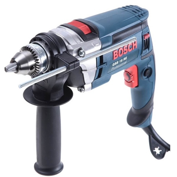 Дрель ударная Bosch Professional GSB 16 RE ЗВП, кейс, набор 7 сверл CYL 9 Multi Construction