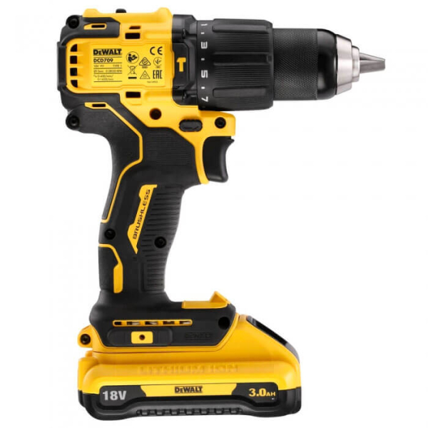 Акумуляторний ударний шуруповерт DeWALT DCD709L2T, 2x3.0 Ah, з/п, у валізі TSTAK