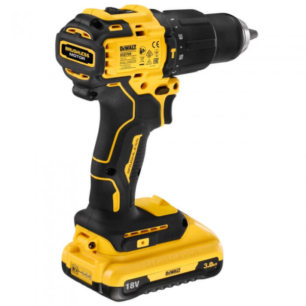 Акумуляторний ударний шуруповерт DeWALT DCD709L2T, 2x3.0 Ah, з/п, у валізі TSTAK