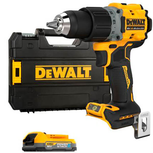 Аккумуляторный шуруповерт DeWALT DCD800E1T, 1x18 В XR Li-Ion Power Stack 1.7Ah, з/у, кейс