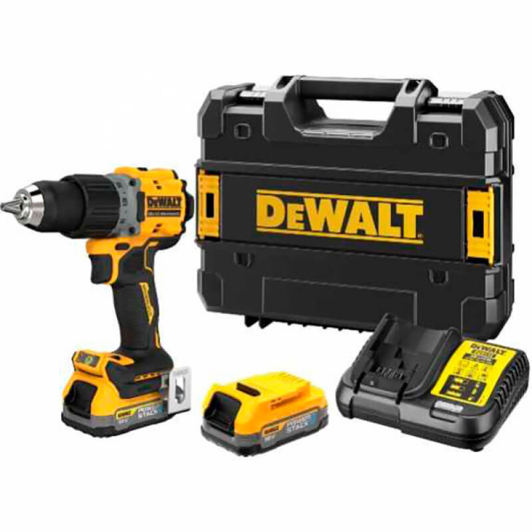 Акумуляторний шуруповерт DeWALT DCD800E2T, 2x18 В XR Li-Ion Power Stack 1.7 Ah, з/п, кейс