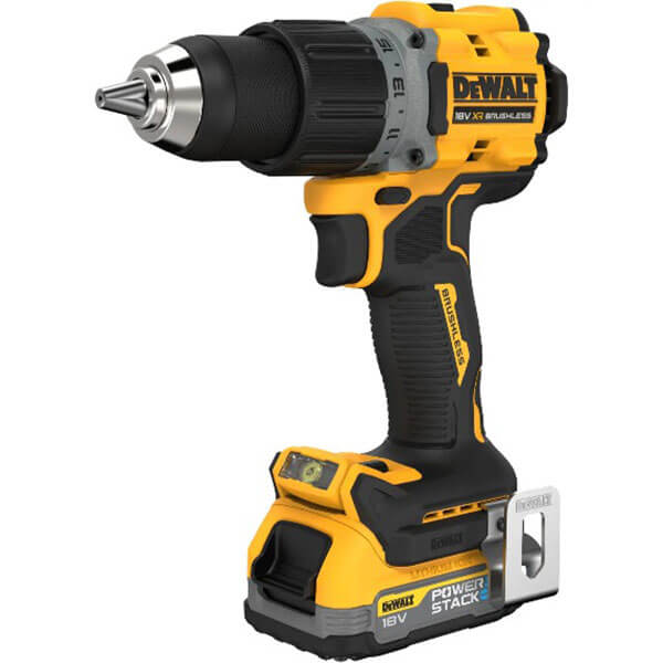 Аккумуляторный шуруповерт DeWALT DCD800E2T, 2x18 В XR Li-Ion Power Stack 1.7 Ah, з/у, кейс