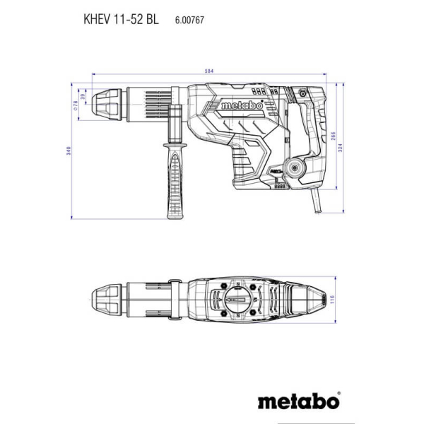 Перфоратор Metabo KHEV 11-52 BL, кейс