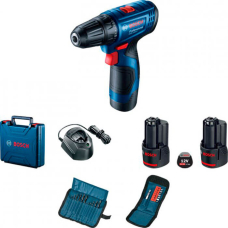 Акумуляторний шуруповерт Bosch Professional GSR 120-LI, 2x12 В 2.0Ah, з/п GAL 1210 CV, кейс, набір біт