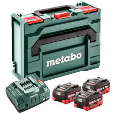 Базовый комплект аккумуляторов Metabo LiHD 3x18V 5.5Ah, ASC 145, в metaBOX 145