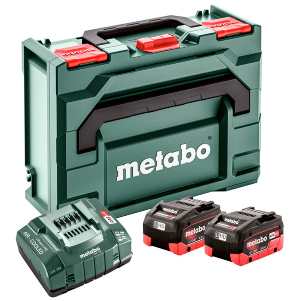Базовый комплект Metabo 2 аккум. LiHD 8,0 А·г + ASC 145 + metaBOX 145