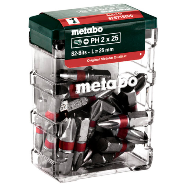 Коробка с битами Metabo SP PH2, 25 шт
