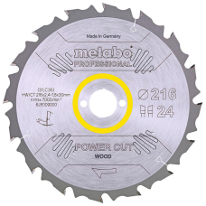 Пильный диск Metabo HW/CT, 216x2,4х30 мм, 24 WZ 5°