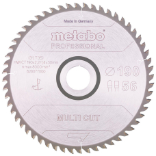 Пильный диск Metabo HW/CT, 190x2,2х30 мм, 56 FZ/TZ 8°