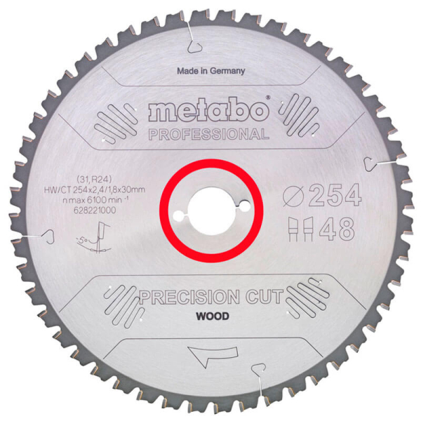 Пильный диск Metabo HW/CT, 254x2,4х30 мм, 60 WZ 5°