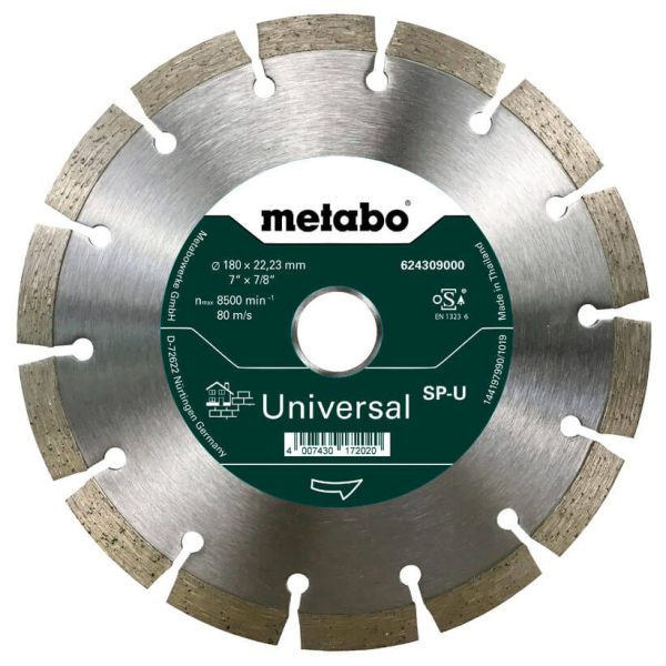 Алмазний відрізний диск Metabo SP, 180x22,23 мм