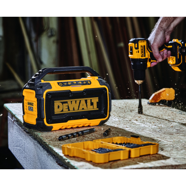 Аккумуляторная портативная Bluetooth колонка DeWalt DCR011, каркас