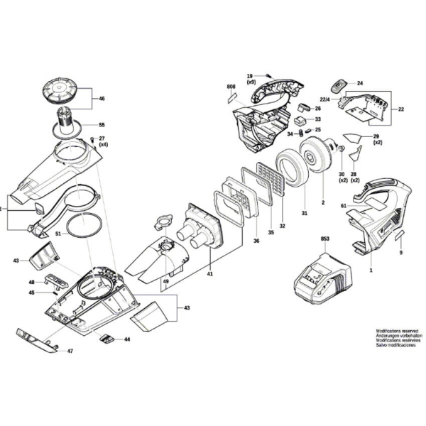 Акумуляторний пилосос Bosch GAS 18V-1 Professional, 1x4.0 Ah, з/п GAL 18V-40