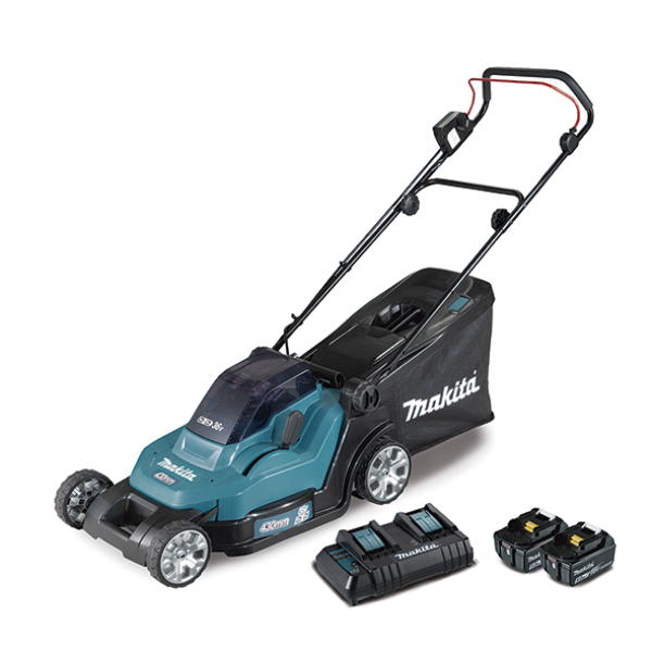 Акумуляторна газонокосарка Makita DLM432CT2, 2x5.0Ah, з/п DC18SH