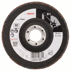 Лепестковый шлифкруг Bosch Best for Inox, X581, 125×22,23 мм, К80