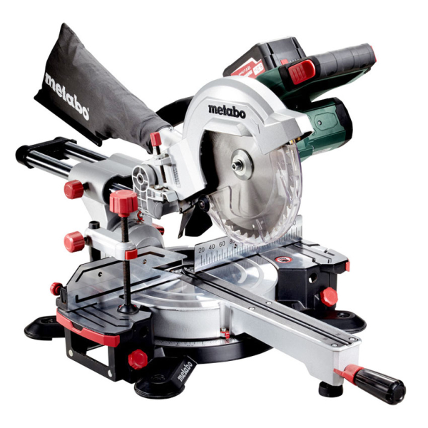 Акумуляторна торцювальна пила Metabo KGS 18 LTX 216, 2x5.2Ah, з/п